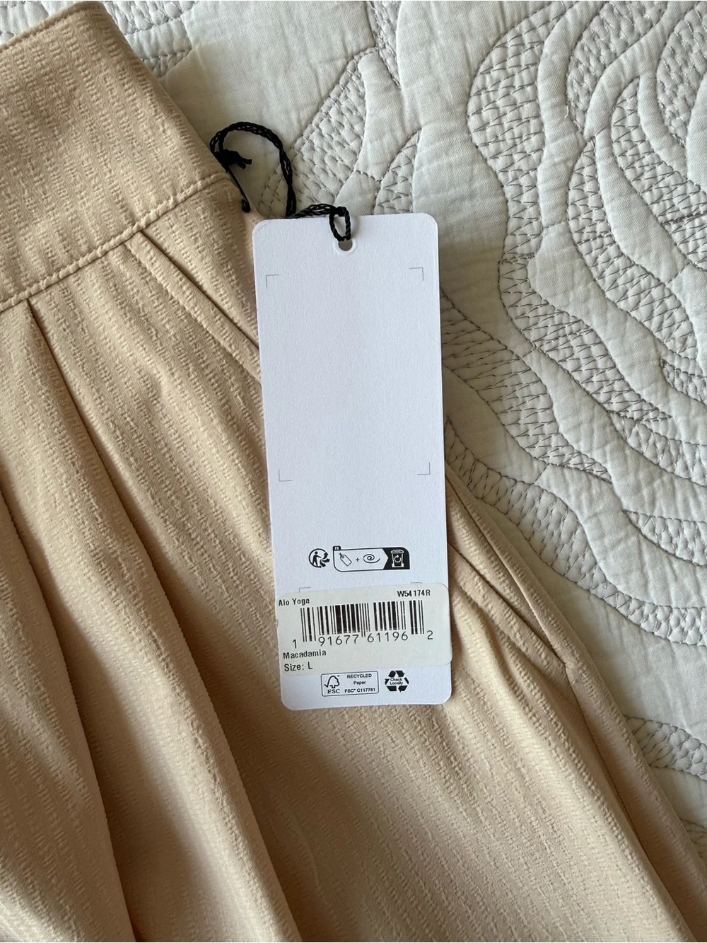NWT - Alo - High-Waist Dreamscape Trouser - Macadamia